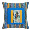 Deko-Kissen mit Gelbbrustara. Stoff-Unikate handmade in Germany