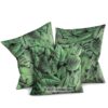 Samtkissen mit Tropenblättern für ein schönes Urban Living-Gefühl. Stoff-Unikate handmade in germany