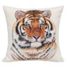 Gobelin-Kissen, Deko-Kissen mit Tigerkopf. SToff-Unikate handmade in Germany