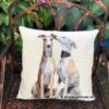 Gobelin-Kissen, Dekokissen mit Galgos, Greyhounds. Stoff-Unikate handmade in germany