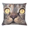 Gobelin-Kissen mit Katzenkopf. Stoff-Unikate handmade in germany