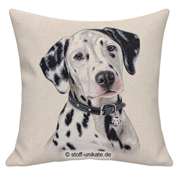 Deko-Kissen, Motiv-Kissen <br>Gobelin-Kissen <br>"Dalmatiner Cooper"<br>Schöne Geschenkidee