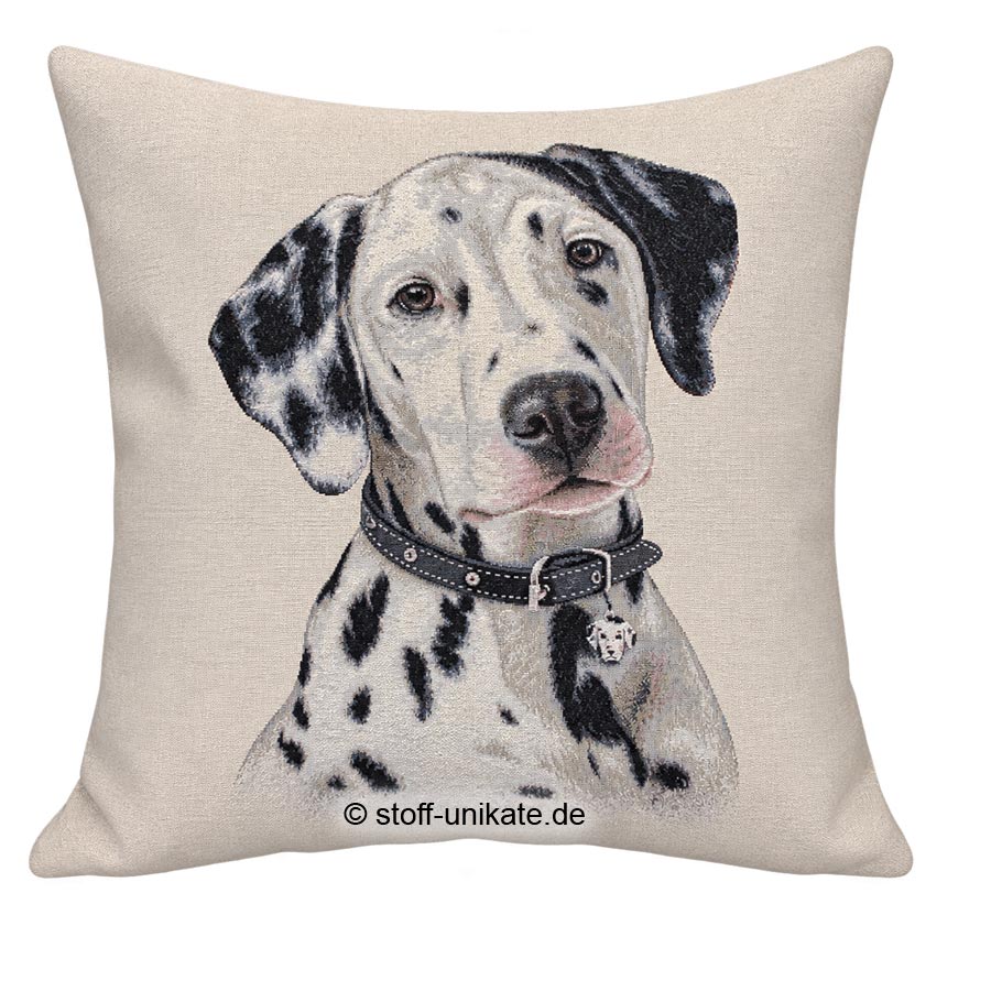 Deko-Kissen, Motiv-Kissen <br>Gobelin-Kissen <br>"Dalmatiner Cooper"<br>Schöne Geschenkidee
