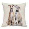 Gobelin-Kissen, Deko-Kissen mit Geryhounds, Galgo-Motiven. Stoff-Unikate handmade in germany