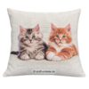 gobelin-Kissen mit Main-Coon-Katzen, Rassekatzen. Stoff-Unikate handmade in germany