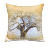 Dekokissen mit Affenbrotbaum. Schönes Geschenk für Afrika fans. Stoff-Unikate handmade in Germany