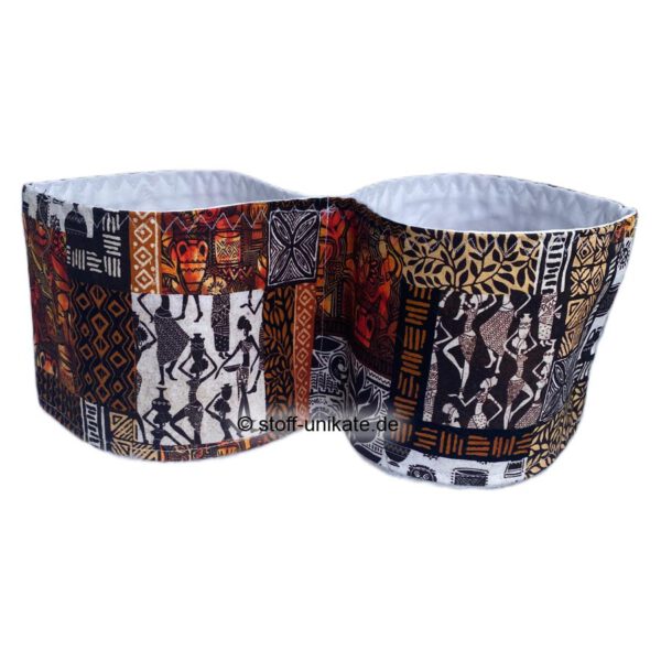 WC-Rollenhalter aus Stoff mit afrikanischen Motiven. Stoff-Unikate handmade in Germany
