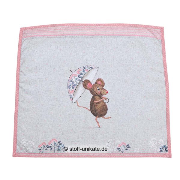 Babydecke, Babytuch mit kleiner Maus. Stoff-Unikate handmade in Germany