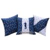 Deko-Kissen-Serie mit Seepferdchen. Stoff-Unikate nandmade in Germany