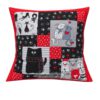 Dekokissen Sweet Heart Cats, Katzen in schwarz-weiß--rot. Stoff-Unikate handmade in Germany