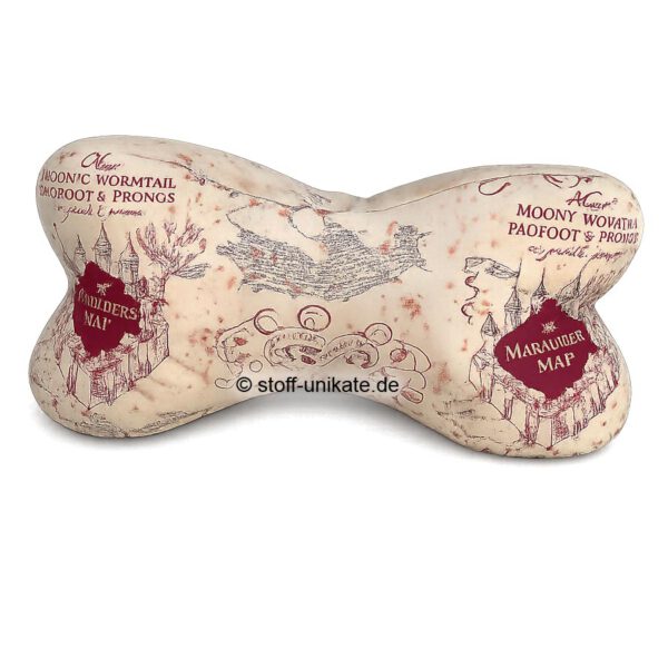 Leseknochen Harry Potter mit Landkartenmotiven. Stoff-Unikate handmade in Germany