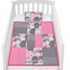 Babydecke, Geschenk zur Geburt, Taufe mit Nilpferden, Hippos aus Baumwolle und kuscheligem Bambusfrottee- Stoff-Unikate handmade in Germany