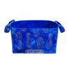 Stoffkorb mit Henkeln und Seepferdchen-Motiven. Stoff-Unikate handmade in Germany