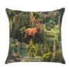 Dekokissen mit Hirsch im Wald. Stoff-Unikate handmade in germany