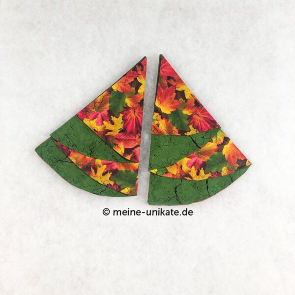 Stoffservietten Indian Summer Variante B mit bunten Herbstblättern. Unikat handmade in Germany