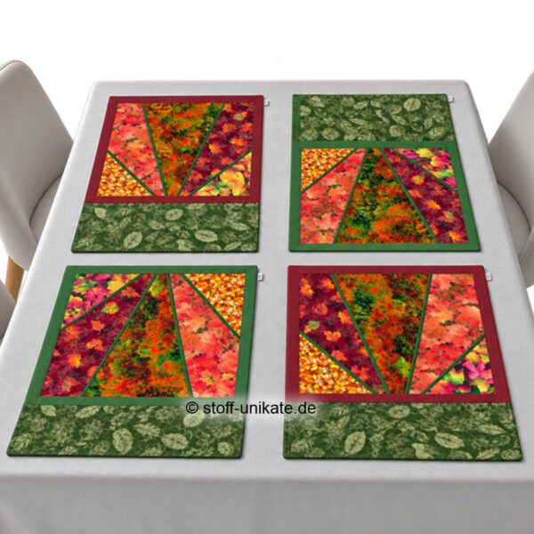 Tischsets Indian Summer. Stoff-Unikate handmade in Germany