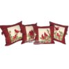 Dekokissen Serie mit Kardinalvögeln. Ideal zu Weihnachten. Stoff-Unikate handmade in Germany