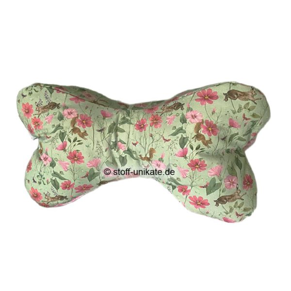Leseknochen mit Hasen und Blumen Spring is Coming. Stoff-Unikate handmade in Germany