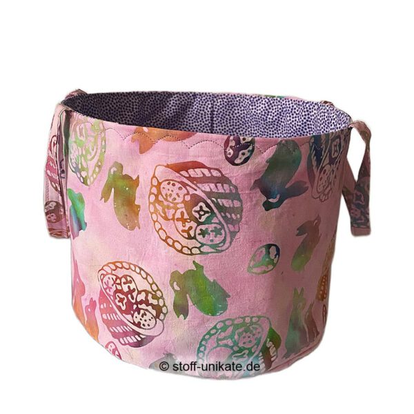 Großer Stoffkorb mit Ostermotiven. Stoff-Unikate handmade in germany