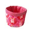 Stoffkorb, Utensilo mit pinkfarbenen Hasen aus Tula Pink Stoff genäht. Stoff-Unikate handmade in germany