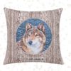 1-Wachsamer Wolf im Wald. Stoff Unikate Handmade in Germany