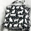 Stofftasche, Einkaufstasche in schwarz-weiß mit Katzenmotiven. genäht aus Baumwollstoff mit Innentasche und Einkaufschip. Stoff-Unikat handmade in Germany