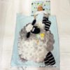 Kinderdecke, babydecke, Krabbeldecke mit Schaf in hellblau. Stoff-Unikat handmade in germany