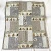 Babydecke, Kuscheldecke mit Teddybären in taupe-beige-Tönen. Stoff-Unikat handmade in Germany