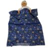 Babytuch, babydecke in dunkleblau mit Nachteulen. Stoff-Unikate handmade in Germany
