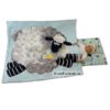 Babydecke mit Schaf Sean in Hellblau. Stoff-Unikate handmade in germany