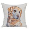 Deko-Kissen, Motiv-Kissen <br>Gobelin-Kissen <br>"Golden Retriever Buddy"<br>Geschenk für Hundeliebhaber