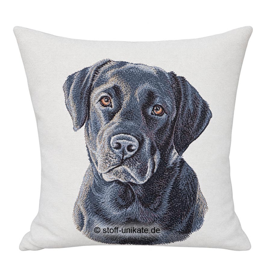 Deko-Kissen, Motiv-Kissen <br>Gobelin-Kissen <br>"Labrador Amy"<br>Schönes Geschenk
