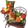 Dekokissen Serie Indian Summer in leuchtenden Farben. Stoff-Unikate handmade in Germany