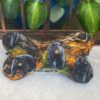 Nackenkissen, Leseknochen mit Schwarzbären in naturgetreuer Abbildung. Stoff-Unikate handmade in Germany