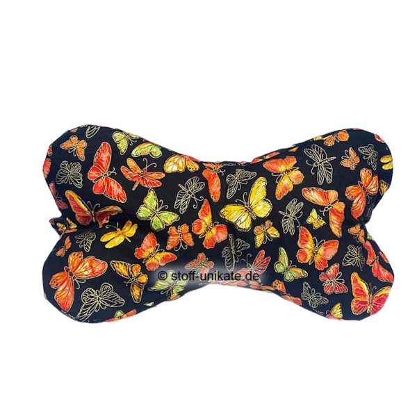 Leseknochen mit bunten Schmetterlingen, Butterflies. Stoff-Unikate handmade in germany