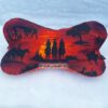 Stoffknochen, Leseknochen, Nackenkissen mit Wild-West-Motiven. Reitende Cowboys im Sonnenuntergang und am Lagerfeuer. Stoff-Unikate handmade in Germany