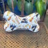 Leseknochen, Stoffknochen mit Musikinstrumenten auf creme-beige. Stoff-Unikate handmade in Germany