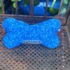 Leseknochen, Nackenkissen mit blauen Katzen und Pfotenmotiven. genäht aus hochwertigen Baumwollstoffen. Stoff-Unikate handmade in Germany