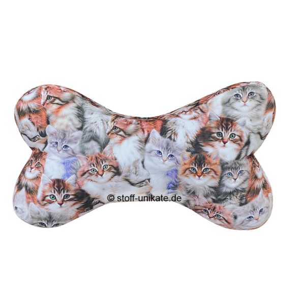 Leseknochen mit Miezekatzen. Stoff-Unikate handmade in Germany