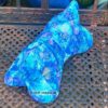 Stoffknochen, Leseknochen, Nackenkissen mit blauen Katzen und blauen Pfotenmotiven. Genäht aus hochwertigen Baumwolsltoffen. Stoff-Unikate handmade in Deutschland