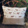 Deko-Kissen, Kuschelkissen mit Eselmotiven aus der 'Serie Eselglück. Stoff-Unikat handmade in Germany