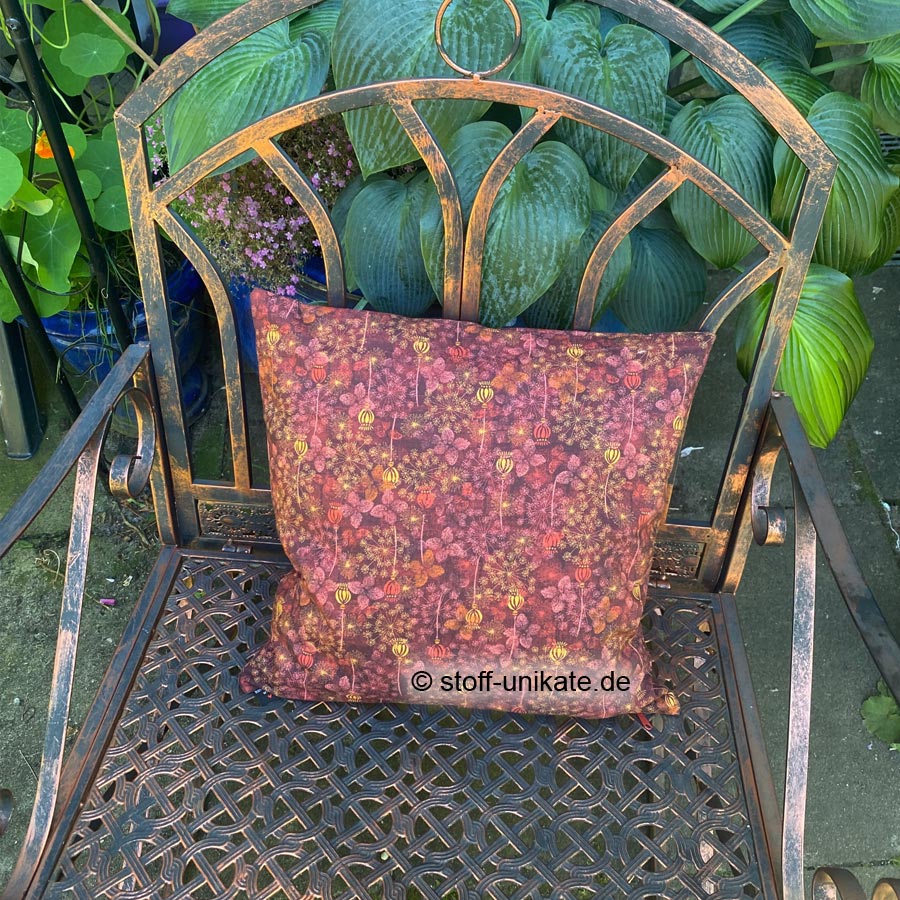 Dekokissen 40 x 40 cm aus der Serie Herbstzauber. Stoff-unikate handmade in Germany