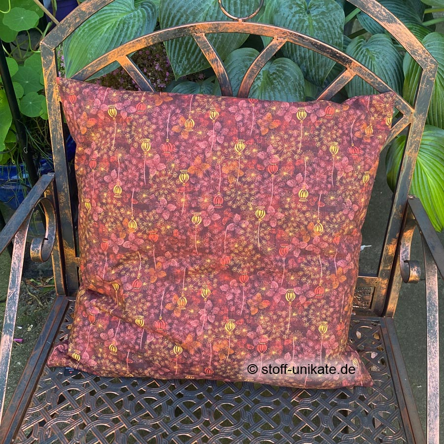Kissen 50 x 50 cm aus der Serie Herbstzauber. Stoff-Unikat handmade in Germany
