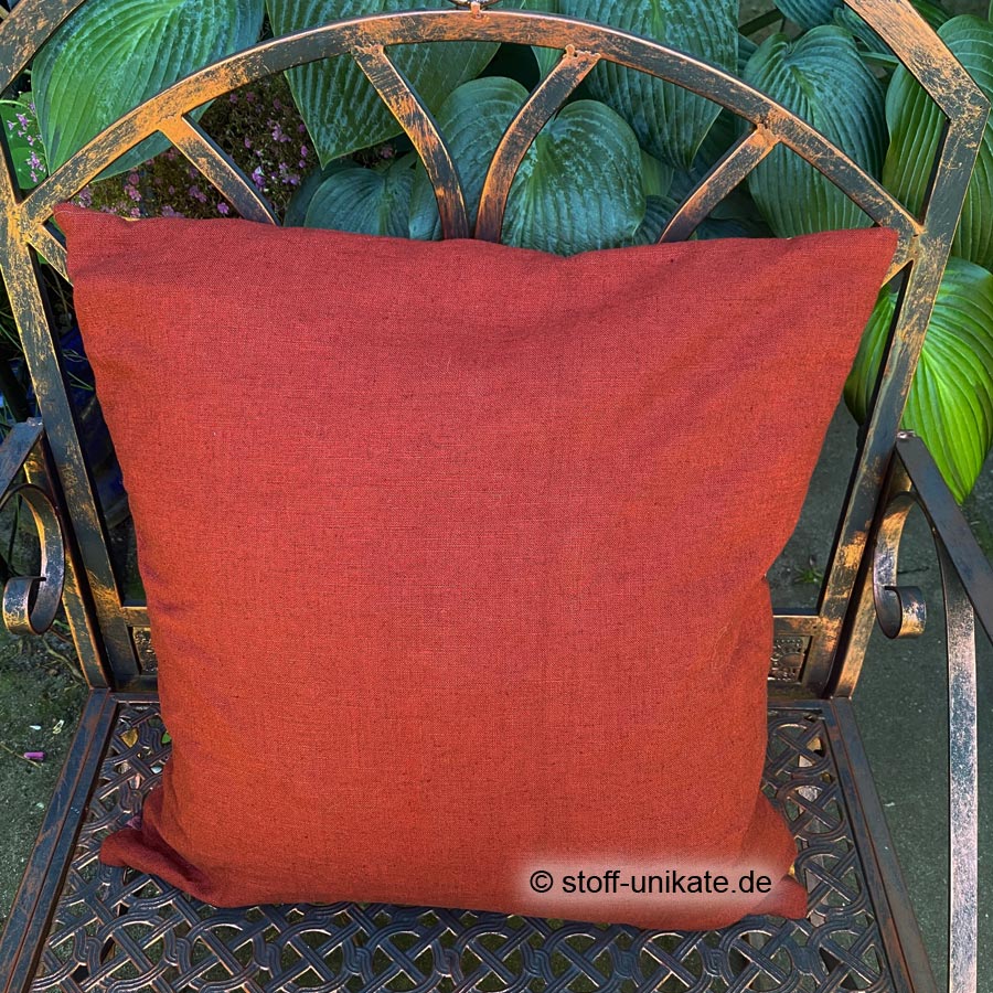 Rückseite von den Deko-Kissen Herbstzauber. Stoff-Unikate handmade in Germany