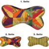 Leseknochen mit drei unterschiedlichen Seiten leuchtend wie ein Indian Summer. Stoff-Unikate handmade in Germany