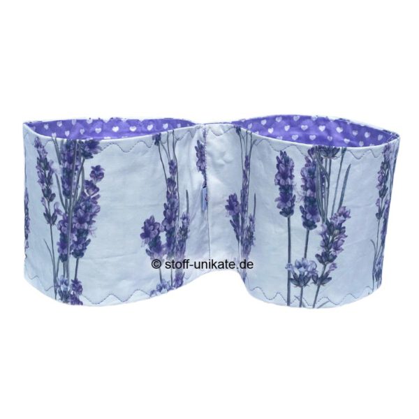 WC-Rollenhalter aus Toff mit Lavendelblüten. Stoff-Unikate handmade in germany