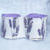 Klopapier-Aufbewahrung aus Stoff, mit Lavendelmotiven. Stoff-Unikate handmade in Germany