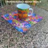 A_stoffdeckchen mit Porzellanbecher von Laurel Burch. Stoff-Unikate handmade in Germany