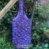 Jumbotasche mit Feigenmotiven in violett. Stoff-Unikate handmade in germany