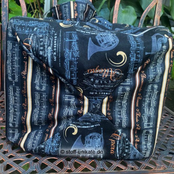 Bodenansicht vom großen XXL-Shopper. Stoff-Unikate handmade in Germany